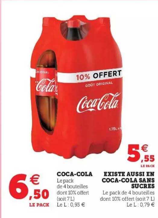 coca-cola ou coca-cola sans sucres