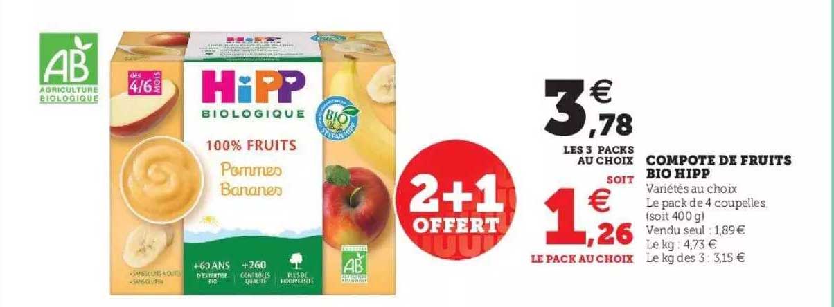 Compote De Fruits Bio Hipp
