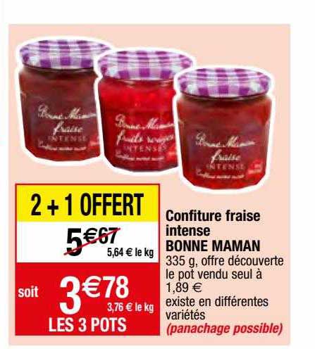 confiture fraise intense bonne maman