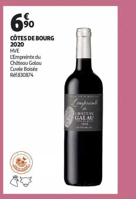 côtes de bourg 2020 hve l'empreinte du château galau cuvée boisée