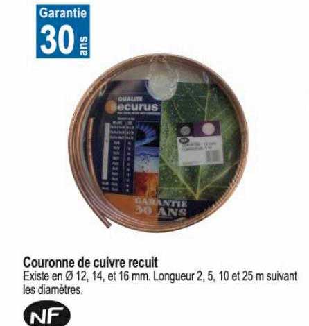 couronne de cuivre recuit