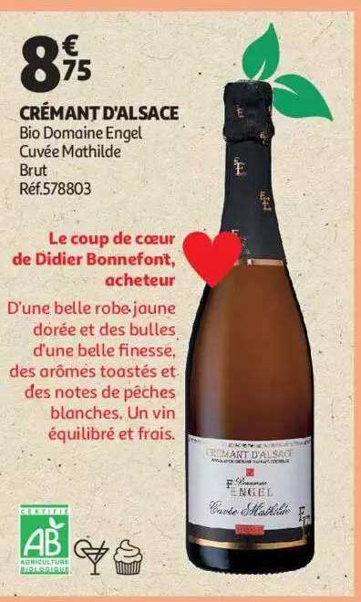 crémant d'alsace bio domaine engel cuvée mathilde brut