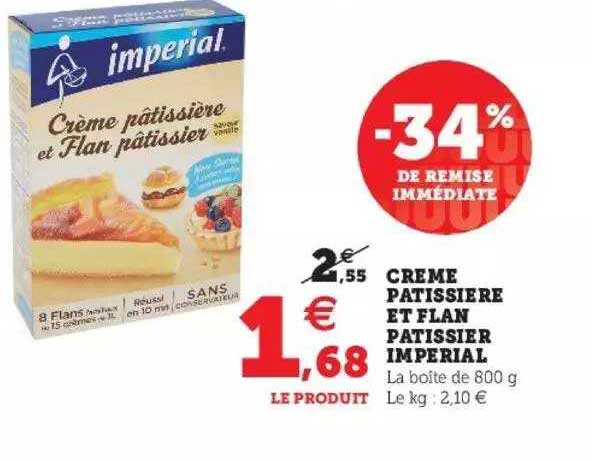crème pâtissière et flan pâtissier impérial