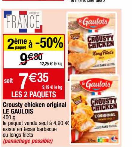 crousty chicken original le gaulois