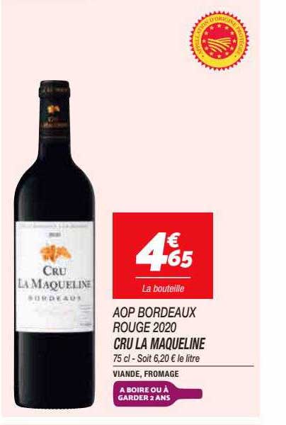 Cru La Maqueline Aop Bordeaux Rouge 2020