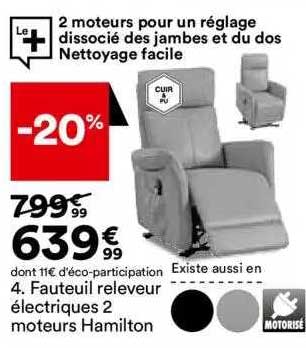 fauteuil releveur électriques 2 moteurs hamilton