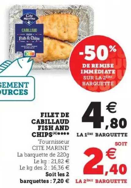 filet de cabillaud fish and chips