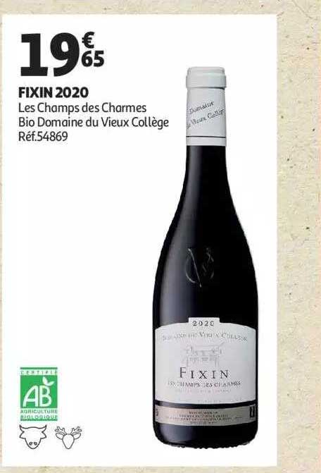 fixin 2020 les champs des charmes bio domaines du vieux collège