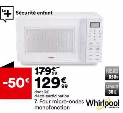 four micro-ondes monofonction whirlpool