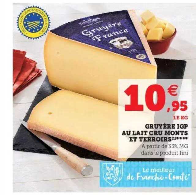 gruyère igp au lait cru monts et terroirs