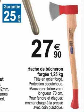 hache de bûcheron forgée 1,25 kg