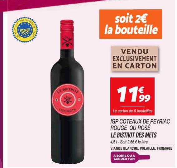 igp coteaux de peyriac rouge ou rosé le bistrot des mets