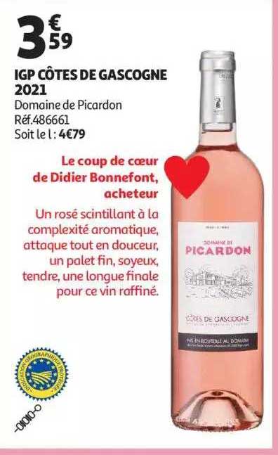 igp côtes de gascogne 2021 domaine de picardon