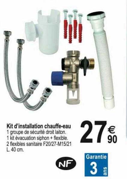 kit d'installation chauffe-eau