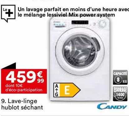 Lave-linge Hublot Séchant Candy