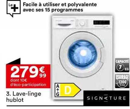 lave-linge hublot signature