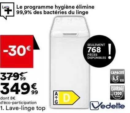 lave-linge top vedette