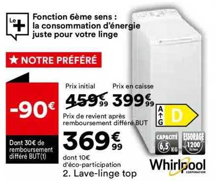Lave-linge Top Whirlpool