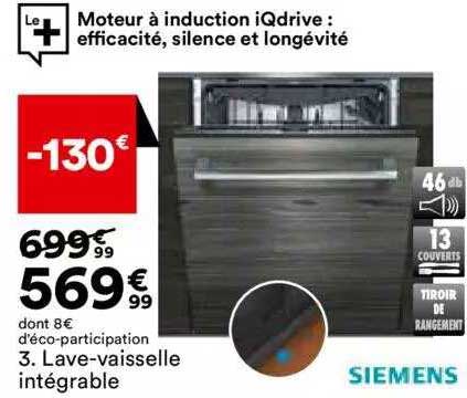 lave-vaisselle intégrable siemens