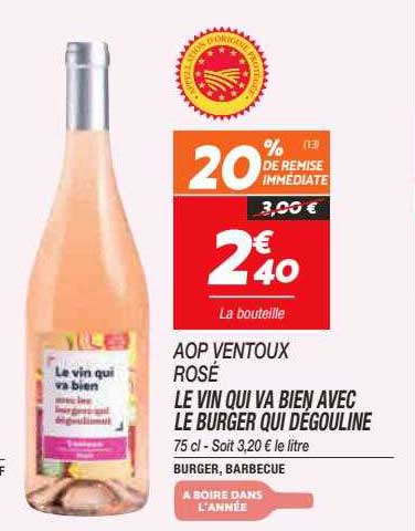 le vin qui va bien avec le burger qui dégouline