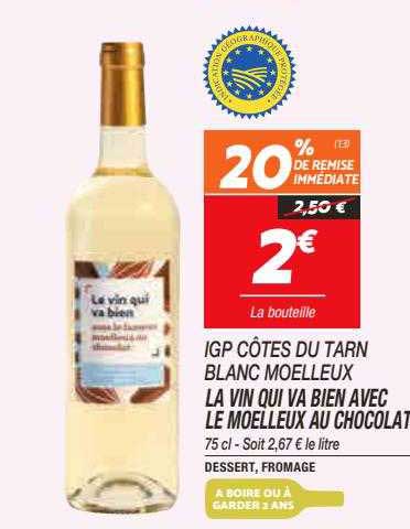 le vin qui va bien avec le moelleux au chocolat