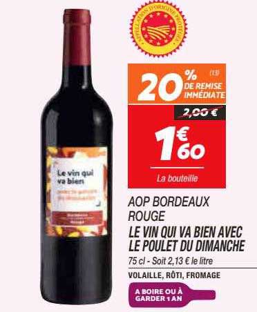 le vin qui va bien avec le poulet du dimanche