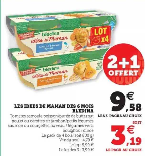 les idées de maman dès 6 mois bledina