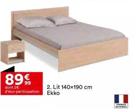 Lit 140 X 190 Cm Ekko