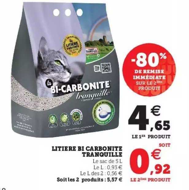 Litière Bi Carbonite Tranquille
