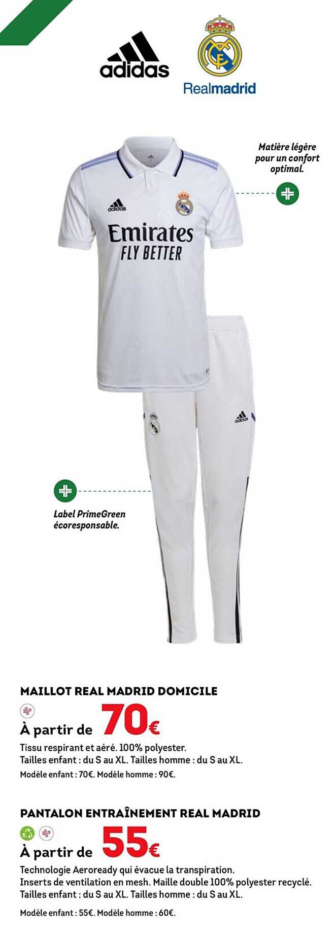 maillot real madrid domicile adidas, pantalon entraînement real madrid adidas