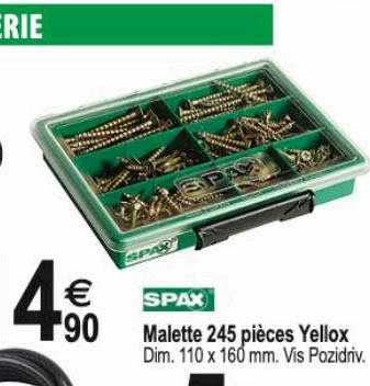 malette 245 pièces yellox spax