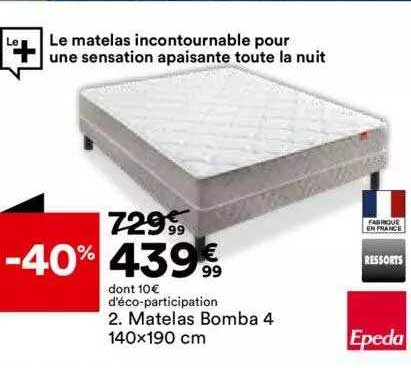 matelas bomba 4 140 x 190 cm epeda