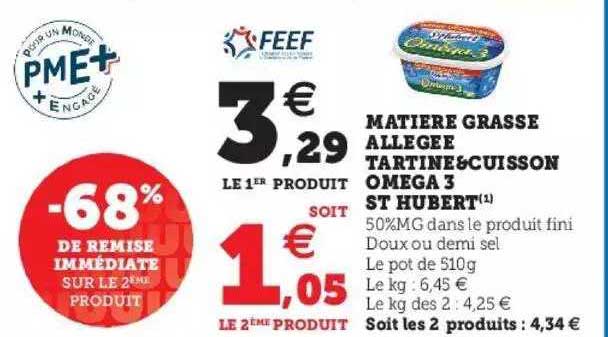 matière grasse allégée tartine & cuisson oméga 3 st hubert