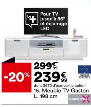 meuble tv gaston l. 198 cm modern living