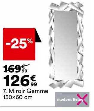 miroir gemme 150 x 60 cm modern living