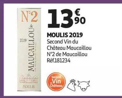 moulis 2019 second vin du château maucaillou n°2 de maucaillou
