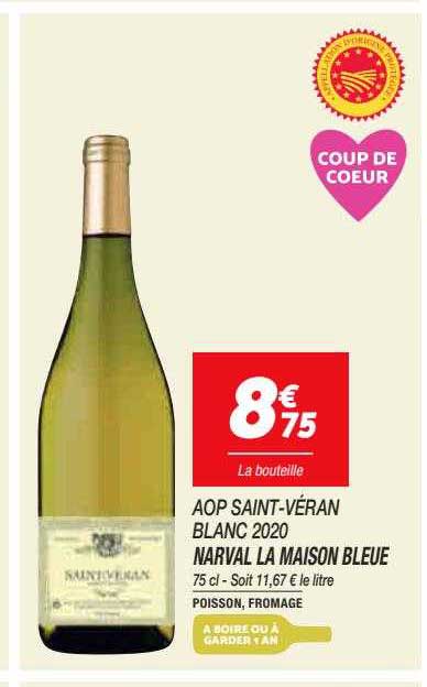 narval la maison bleue aop saint-véran blanc 2020