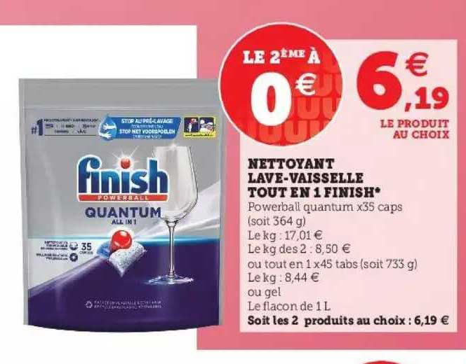 nettoyant lave-vaisselle tout-en 1 finish