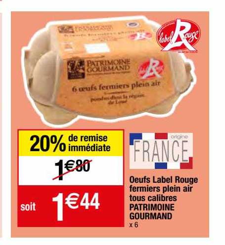 oeufs label rouge fermiers plein air tous calibres patrimoine gourmand