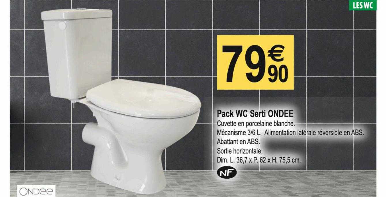 pack wc serti ondée
