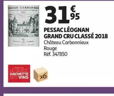 pessacléognan grand cru classé 2018 château carbonnieux rouge