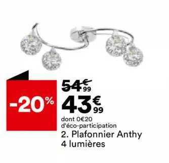 Plafonnier Anthy 4 Lumières