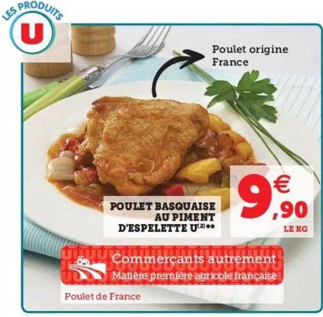 poulet basquaise au piment d'espelette u