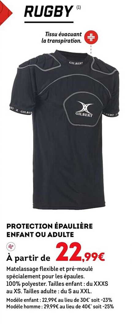 protection épaulière enfant ou adulte gilbert