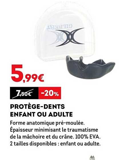 protège-dents enfant ou adulte gilbert
