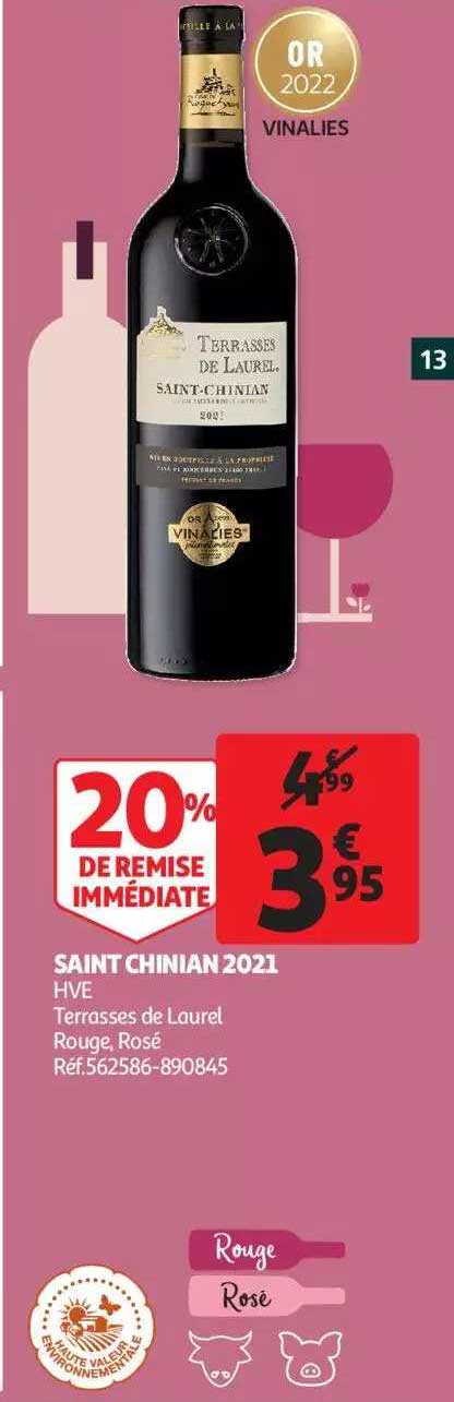 saint chinian 2021 hve terrasses de laurel rouge, rosé