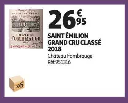 saint émilion grand cru classé 2018 château fombrauge