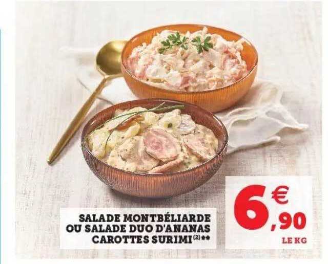 salade montbéliarde ou salade duo d'ananas carottes surimi