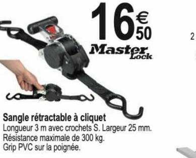 sangle rétractable à cliquet master lock