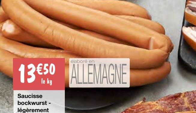 Saucisse Bockwurst-légèrement